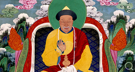 清人章嘉胡土克图佛像轴