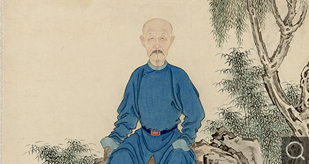 清人画那彦成肖像轴