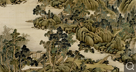 清 渔庄山舍图轴