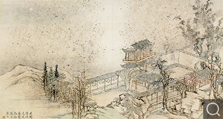 清 画载月十咏诗意册